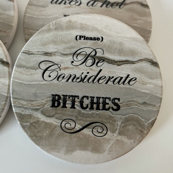 Funny coaster set with holder - Picture 5 of 7